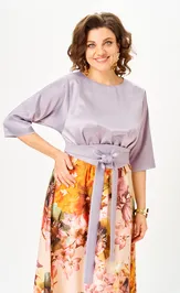 Sukienka Anastasia MAK 1229-Sh lilovyj+ cvety