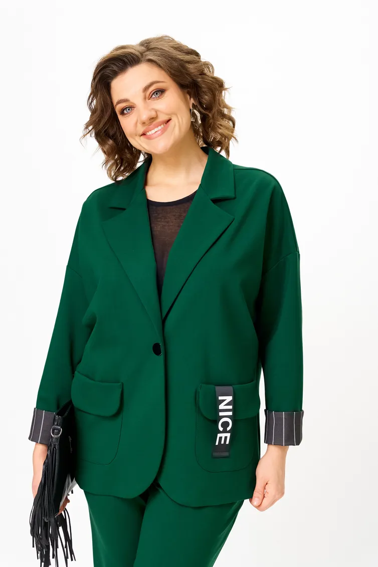 Suit Michel Chic #1437 kostyum glubokij izumrud