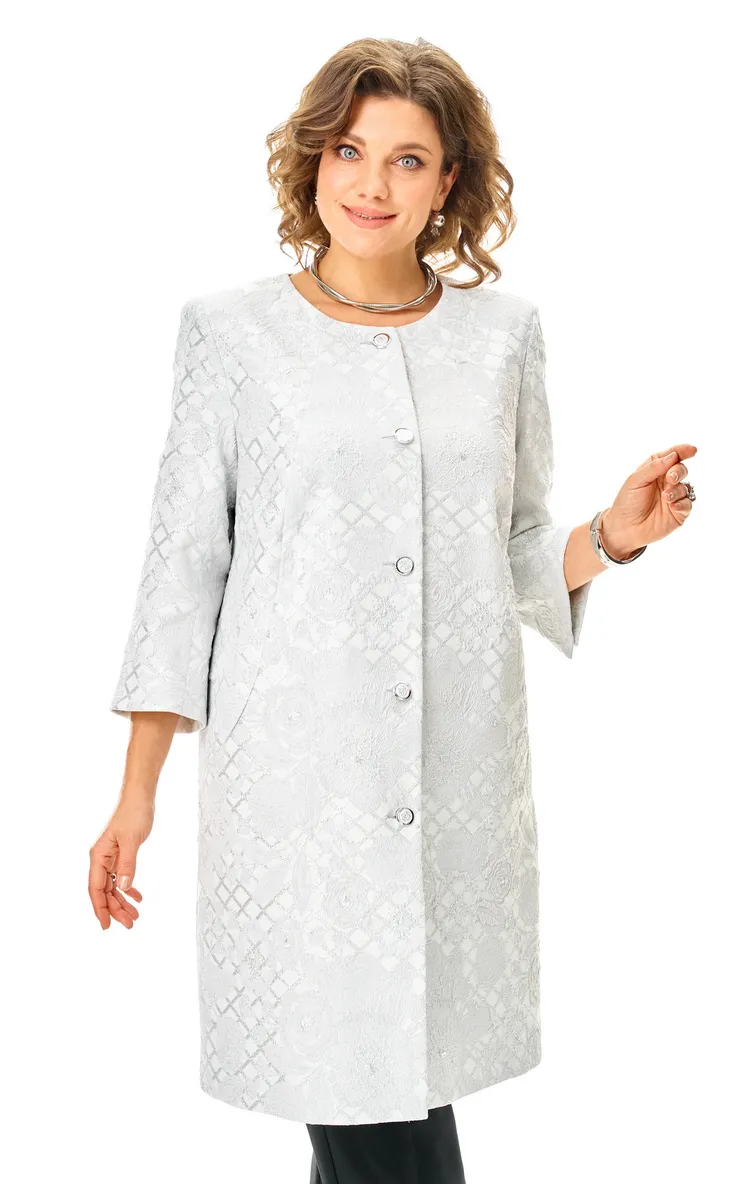 Żakiet BelElStyle #727-291 serebro