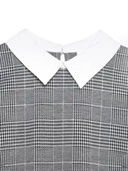 Sukienka Conte Elegant #19S-841TSP grey-ivory check 164