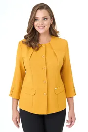Żakiet Elite Moda #4276 gorchica