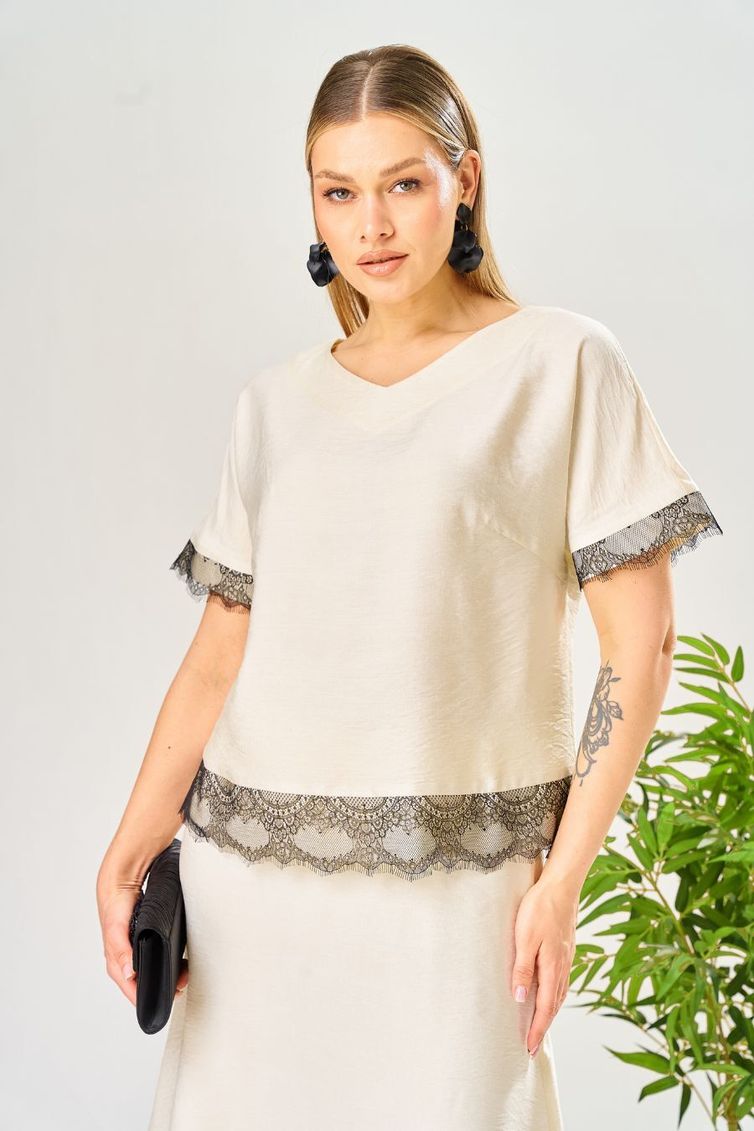 Костюм Ava fashion арт. М-196 молочный-шампанское