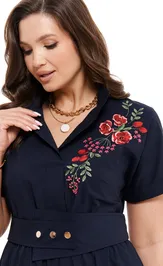 Sukienka PND 81082 sinij