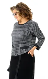 Костюм Michel Chic 1394/2 фактурная клетка, черный