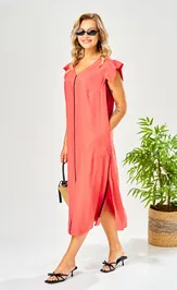 Платье Ava fashion М-209 коралловый
