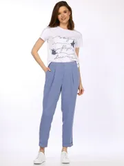 Zestaw Vilena-fashion #976 belyj+svetlyj dzhins