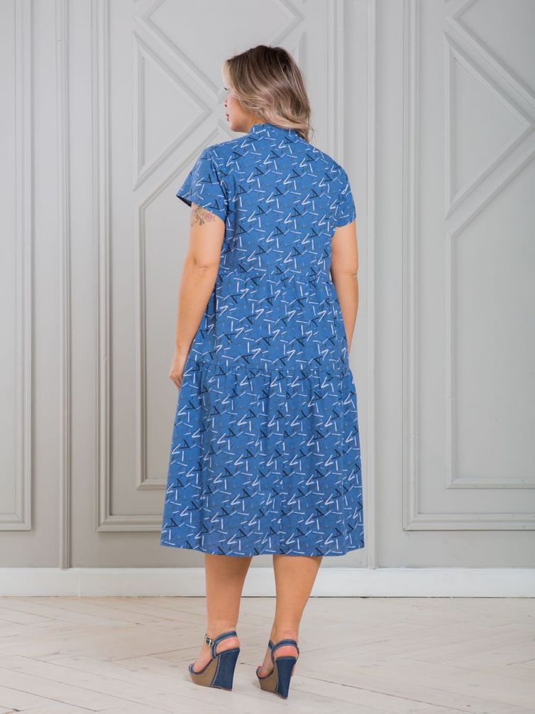 Dress NOVITA #1338-1 sinij