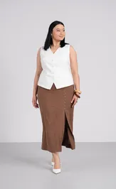 Spódnica FASHION CENTRE L-3947/Kofejnyj