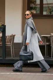 Płaszcz Beautiful & Free #7013 svetlo-seryj melanzh