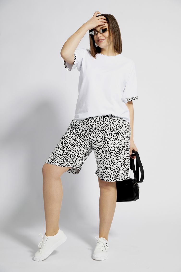 Шорты BegiModa арт. 8003 чёрно-белый