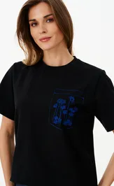 T-Shirt Panda 129044 chernyj