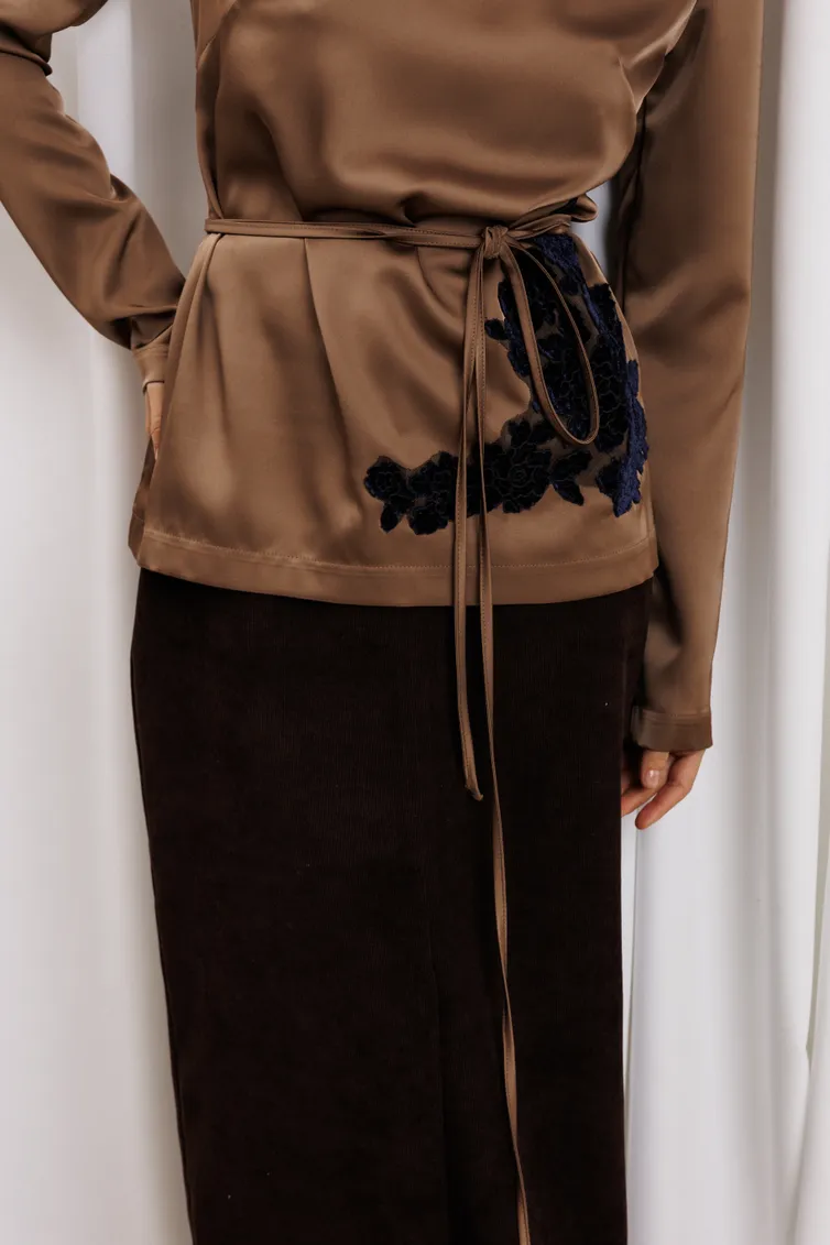 Bluzka GIZART #15434 kapuchino
