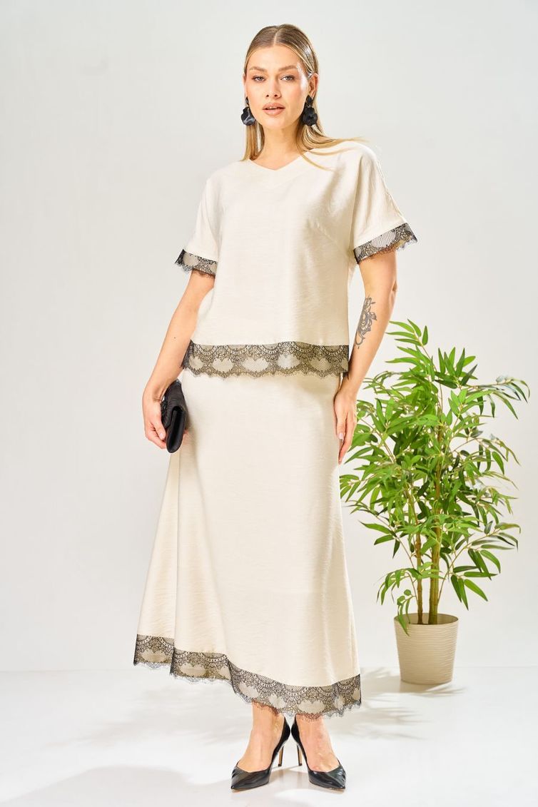 Костюм Ava fashion арт. М-196 молочный-шампанское