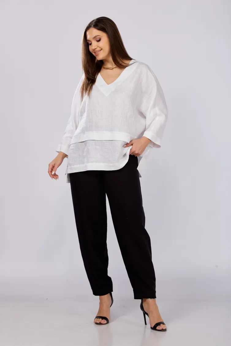 Bluzka MALI #625-057 belyj