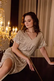 Sukienka Jolie #16477 zolotoj