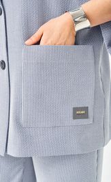 Костюм БелЭльСтиль 884-333/601-308 голубая полоска