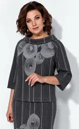 Garnitur Anastasia 1402 cherno-seryj