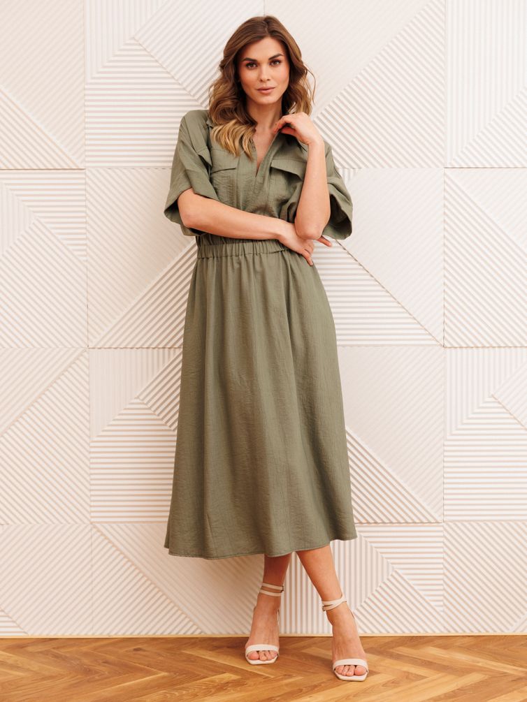 Платье GIZART арт. 5444 хаки