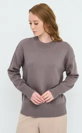 Джемпер Newvay 9242-94184 теплый серо-коричн