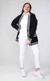 Кардиган BONADI 1884 черно-белый