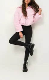 Bluza Z Kapturem Pirs 6492 rozovyj
