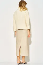 Skirt LAIKONY #L-924 sero-bezhevyj
