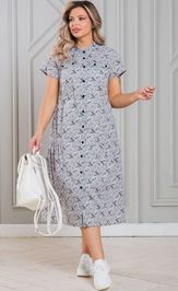 Dress NOVITA 1338-1 seryj