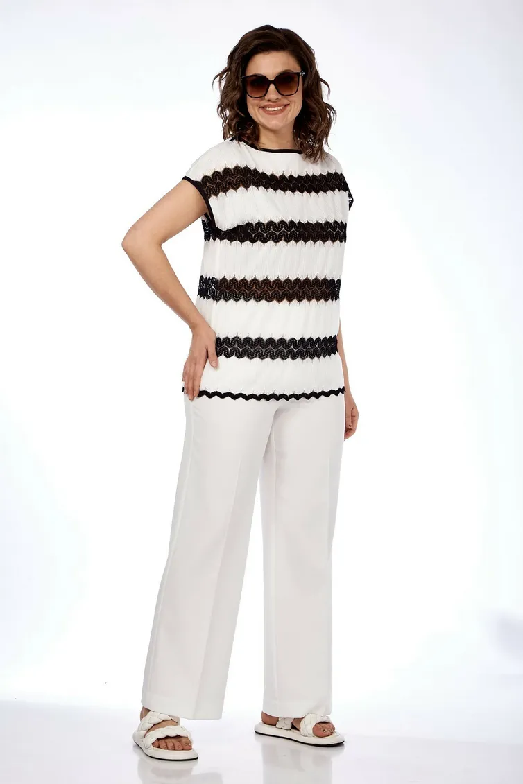 Zestaw Vilena-fashion #881 belo-chernyj+belyj