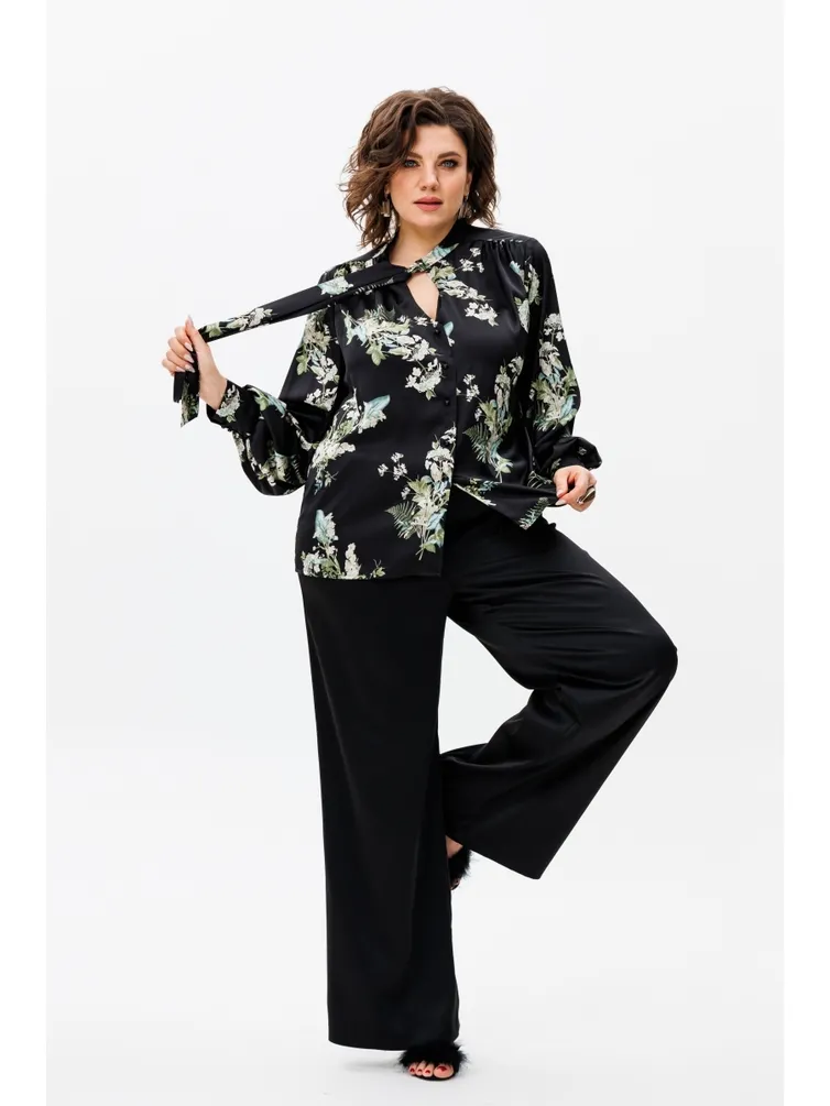Bluzka Anelli Laurel #1428 chernyj