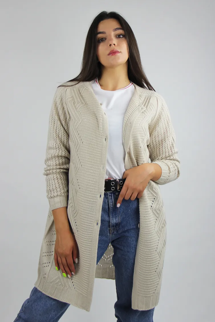 Cardigan Polesie #S2503-20 1S1065-D43 slonovaya kost 158