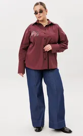 Рубашка Ava fashion М-167 бордовый