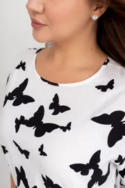 Blouse TOOK A LOOK & Angelika #TB-300 babochki na belom