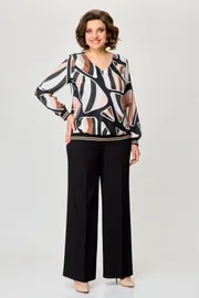 Blouse nika.pl #0401602 M&M-16 korichnevyj