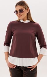 Блуза Anelli Laurel 1824 махагон