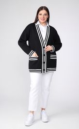Кардиган BONADI 1884 черно-белый