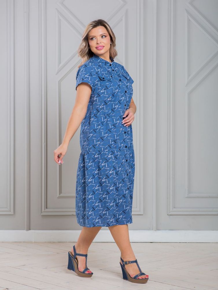 Dress NOVITA #1338-1 sinij