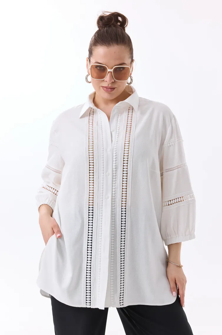 Bluzka SOVA #11291 molochnyj