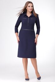 Dress Linia L #B-1672 temno-sin