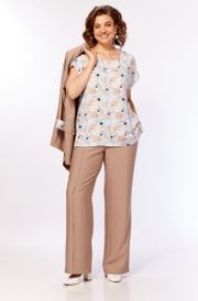 Костюм Milora арт. 1458 песочный + пастельные цветы