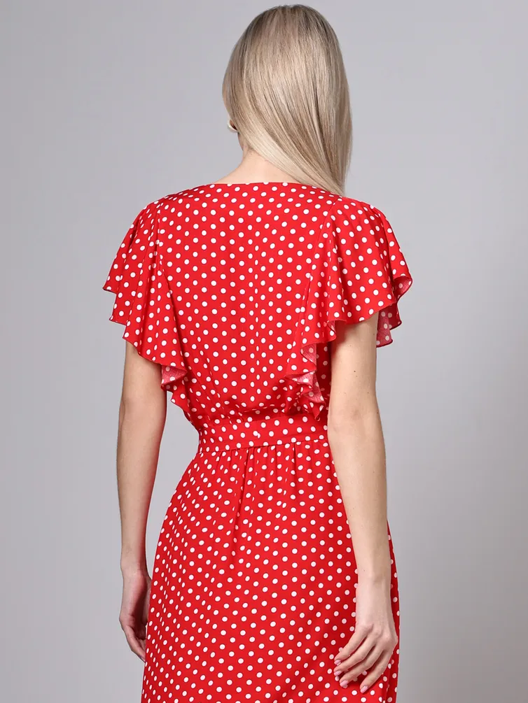 Sukienka DS Trend #P-4916 (S pricelom na leto, red)