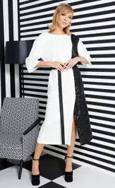 Dress Vizanti 9363 belo-chernyj