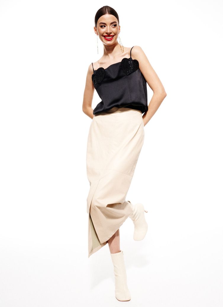 Skirt Elletto Life #2280 bezh