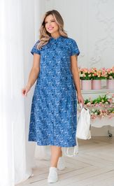 Dress NOVITA 1338-1 sinij