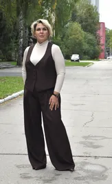 Waistcoat NOVITA 1482 korichnevyj