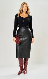 Spódnica Ava fashion M-229 chernyj