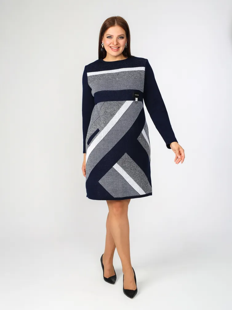 Dress BONADI #1346 t.sinij