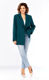 Жакет Ольга Стиль С986 морск. волна