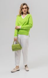 Джемпер Romgil РВ0157-ХЛ2 салатовый, белый