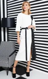 Dress Vizanti 9363 belo-chernyj