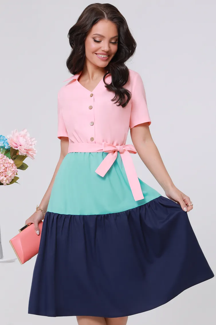 Sukienka DS Trend #P-3106 (Ottenki leta, yarkaya)